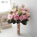 LKY Fr Wedding Bouquet Flowers Marriage Accessories Small Bridal Bouquets Silk Roses Wedding Bouquets for Bridesmaids Decoration