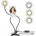 Photo Studio Selfie LED Ring Light with Cell Phone Mobile Holder for Youtube Live Stream Makeup,Ring Lamp for iPhone/Android