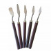 5Pcs Professional Stainless Steel Spatula Kit Palette for oil painting Knife Fine Arts Painting Tool Set flexible blades