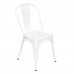 4pcs Industrial Style Iron Sheet Chair White