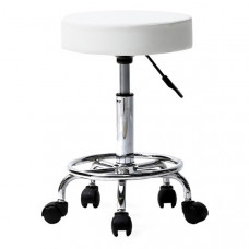 Round Stool Ha Ha Feet Rotation Bar Stool White