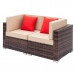 Weaving Rattan Sofa Set with 2pcs Corner Sofas