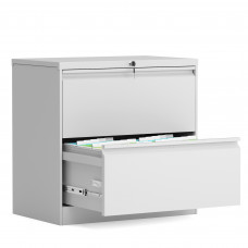 2Drawer Folding Lateral File Cabinet White Carton