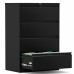 4 Drawer Folding Lateral File Cabinet Black Carton