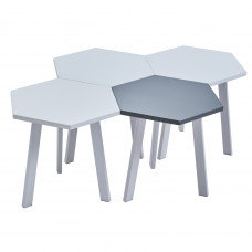 TLYY007-WTGY 1Set/4Pcs Coffee Table- Grey & White