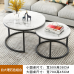 [SEA] Creative light luxury double round tea table - white