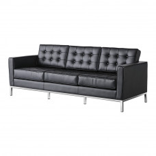 SF603A Classic retro sofa - 3 seat - Black