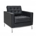 SF601A Classic retro sofa-1 seat - Black