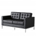 SF602A Classic Retro Sofa - 2 Seats - Black