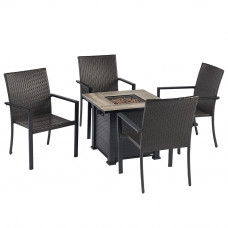 Madrid Fire Pit Table 5 pcs Set