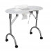 Portable MDF Manicure Table Spa Beauty Salon Equipment Desk with Dust Collector & Cushion & Fan - White