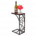 54*30.5*21CM Leaf Pattern Iron Side Table Coffee Table Brown