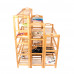 6-layer Portable Bamboo Splint Multi-function Shoe Rack - Wood Color