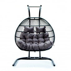 【LTL】FOLDING DOUBLE SWING CHAIR w/CUSHION - Anthracite