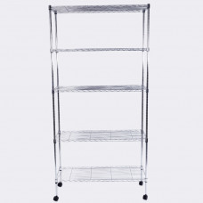 5-Layer Chrome Plated Iron Shelf with 1.5 - Chrome