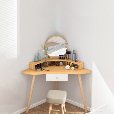 [SEA] Simple corner dressing table - Wood color