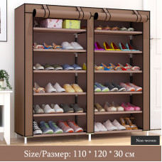 【SEA】Brown Non-woven Fabric Shoe Rack