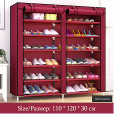 【SEA】Red wine Non-woven Fabric Shoe Rack