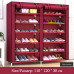 【SEA】Red wine Non-woven Fabric Shoe Rack